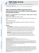 Higher intraindividual variability of body mass index is associated with elevated risk of COVID19 related hospitalization and postCOVID conditions