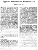 Hygienic Standards For Workroom Air