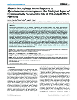 Alveolar Macrophage Innate Response to Mycobacterium immunogenum the Etiological Agent of Hypersensitivity Pneumonitis Role of JNK and p38 MAPK Pathways