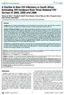 A Decline in New HIV Infections in South Africa Estimating HIV Incidence from Three National HIV Surveys in 2002 2005 and 2008