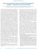 Trends in Racial and Ethnic Disparities in COVID19 Hospitalizations by Region  United States MarchDecember 2020