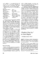 Health of our city in Grand Rapids