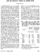 Note On Mortality Among The Diabetic Blind