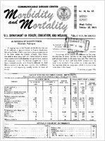 Morbidity and Mortality Weekly Report Vol 14 No 43 week ending October 30 1965