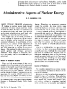Administrative aspects of nuclear energy