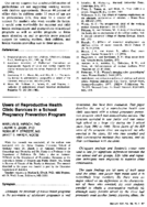Users of reproductive health clinic services in a school pregnancy prevention program
