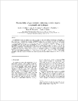 Flammability Of Gas Mixtures Containing Volatile Organic Compounds And Hydrogen