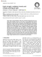 Light at Night Melatonin Levels and Nurses Working at Night