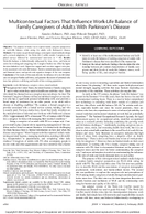 MultiContextual Factors That Influence WorkLife Balance of Family Caregivers of Adults with Parkinsons Disease
