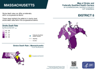 MA Congressional District 08 Stroke and Federally Qualified Health Centers Map 119th Congress