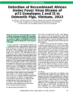 Detection of Recombinant African Swine Fever Virus Strains of p72 Genotypes I and II in Domestic Pigs Vietnam 2023