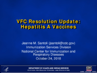 VFC resolution update  Hepatitis A vaccines