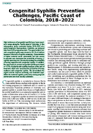 Congenital Syphilis Prevention Challenges Pacific Coast of Colombia 20182022