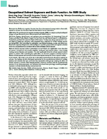 Occupational Solvent Exposure and Brain Function An fMRI Study