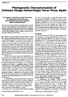 Phylogenetic Characterization of CrimeanCongo Hemorrhagic Fever Virus Spain