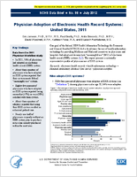 Physician Adoption of Electronic Health Record Systems United States 2011