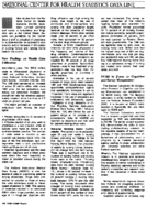 NATIONAL CENTER FOR HEALTH STATISTICS DATA LINE