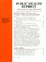 Public Health Reports  v 109 no 2 MarchApril 1994  cover