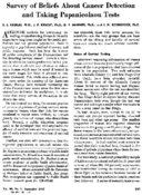 Survey of beliefs about cancer detection and taking Papanicolaou tests