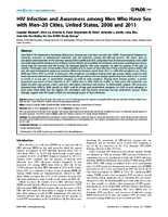 HIV Infection and Awareness among Men Who Have Sex with Men20 Cities United States 2008 and 2011