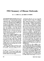 1953 summary of disease outbreaks