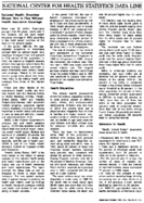 NATIONAL CENTER FOR HEALTH STATISTICS DATA LINE