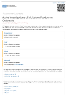 Active investigations of multistate foodborne outbreaks
