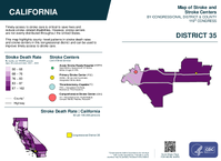 CA Congressional District 35 Stroke and Stroke Centers Map 119th Congress