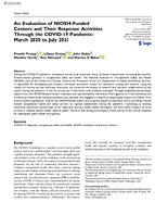 An Evaluation of NIOSHFunded Centers and Their Response Activities Through the COVID19 Pandemic March 2020 to July 2021