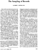 The sampling of records