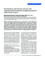 Identification and Selection of Cases and Controls in the Pneumonia Etiology Research for Child Health Project