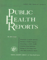 Public Health Reports  v 67 no 8  cover