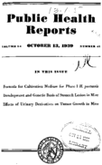 Public Health Reports  v 54 no 41  cover