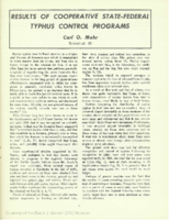 Results of cooperative statefederal typhus control programs