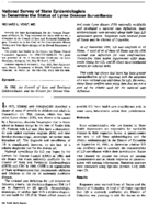 National survey of state epidemiologists to determine the status of Lyme disease surveillance