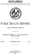 Public Health Reports  v XVIII no 6 Supplement  cover