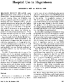 Hospital use in Hagerstown