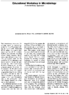 Educational workshop in microbiology a homestudy approach