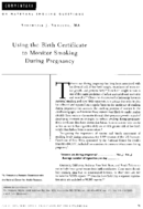 Using the birth certificate to monitor smoking during pregnancy