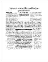 Horizontal Stress And Longwall Headgate Ground Control