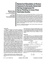 Numerical Simulation of Human Exposure to Aerosols Generated During Compressed Air SprayPainting in CrossFlow Ventilated Booths
