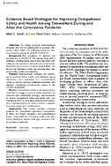 EvidenceBased Strategies for Improving Occupational Safety and Health Among Teleworkers During and After the Coronavirus Pandemic