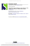 International Expert Meeting on New Advances in the Radiology and Screening of AsbestosRelated Diseases