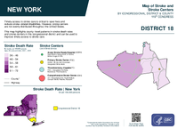 NY Congressional District 18 Stroke and Stroke Centers Map 119th Congress