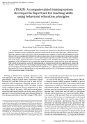 cTRAIN A ComputerAided Training System Developed in SuperCard for Teaching Skills Using Behavioral Education Principles