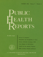 Public Health Report  v 71 no 8  cover