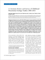 A Literature Review and Survey of Childhood Pneumonia Etiology Studies 20002010