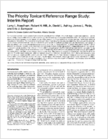 The priority toxicant reference range study interim report