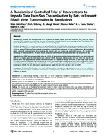 A Randomized Controlled Trial of Interventions to Impede Date Palm Sap Contamination by Bats to Prevent Nipah Virus Transmission in Bangladesh
