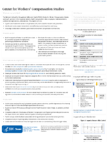 NIOSH Center for Workers Compensation Studies 202208